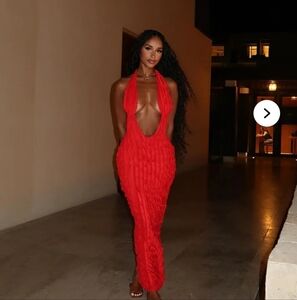 Fashion Nova Vibrant Red Backless Dress